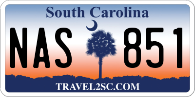 SC license plate NAS851