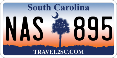 SC license plate NAS895