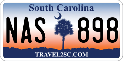 SC license plate NAS898