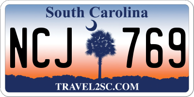 SC license plate NCJ769