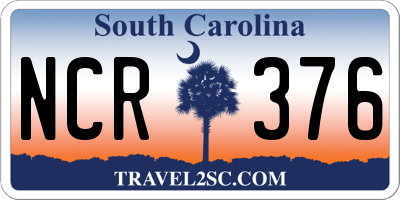 SC license plate NCR376
