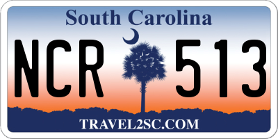 SC license plate NCR513