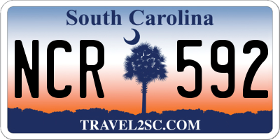 SC license plate NCR592