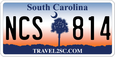 SC license plate NCS814