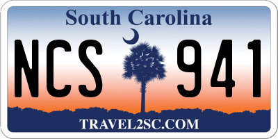 SC license plate NCS941