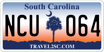 SC license plate NCU064