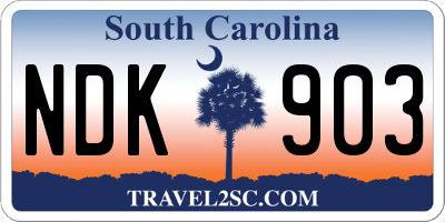 SC license plate NDK903