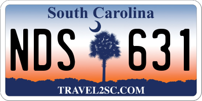 SC license plate NDS631