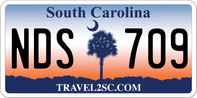 SC license plate NDS709