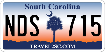 SC license plate NDS715