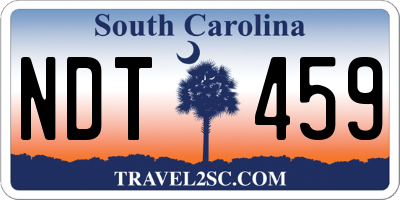 SC license plate NDT459