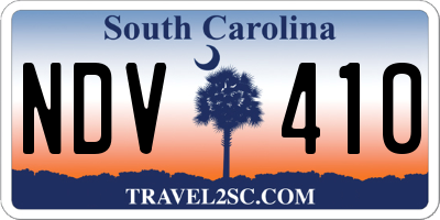 SC license plate NDV410
