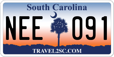 SC license plate NEE091