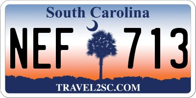 SC license plate NEF713