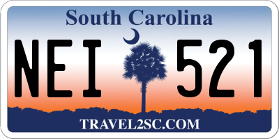 SC license plate NEI521