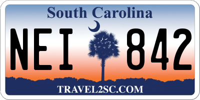 SC license plate NEI842