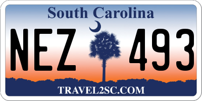 SC license plate NEZ493