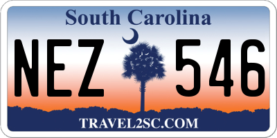 SC license plate NEZ546
