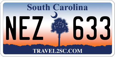 SC license plate NEZ633