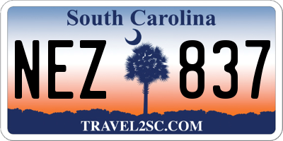 SC license plate NEZ837