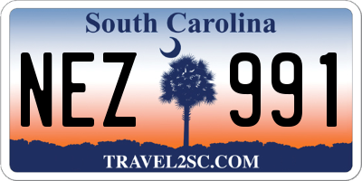 SC license plate NEZ991
