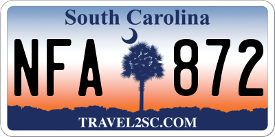 SC license plate NFA872