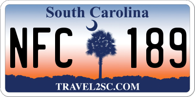 SC license plate NFC189
