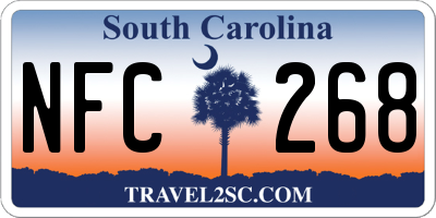 SC license plate NFC268