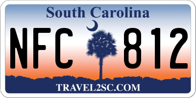 SC license plate NFC812