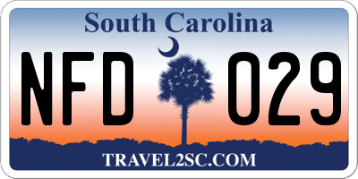 SC license plate NFD029