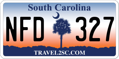 SC license plate NFD327