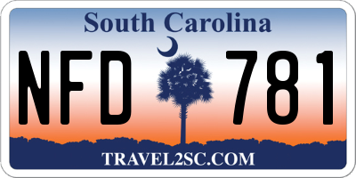 SC license plate NFD781