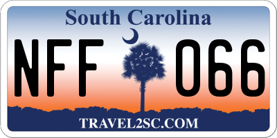 SC license plate NFF066