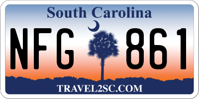 SC license plate NFG861