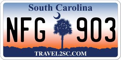 SC license plate NFG903