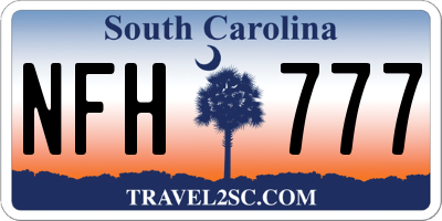 SC license plate NFH777