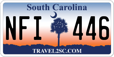 SC license plate NFI446