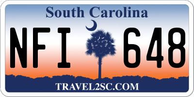 SC license plate NFI648