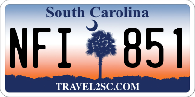 SC license plate NFI851