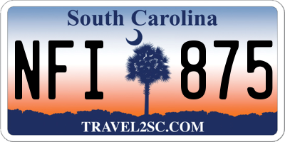SC license plate NFI875