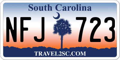 SC license plate NFJ723