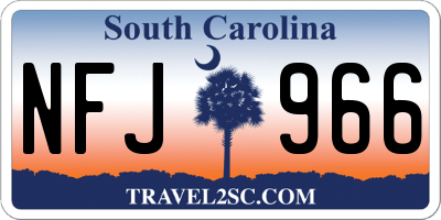 SC license plate NFJ966