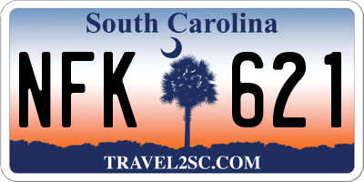 SC license plate NFK621