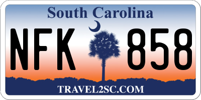 SC license plate NFK858
