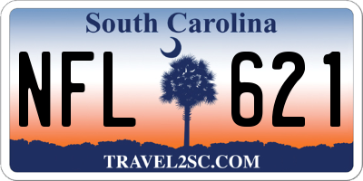 SC license plate NFL621