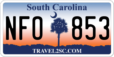 SC license plate NFO853