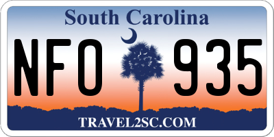 SC license plate NFO935