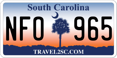 SC license plate NFO965
