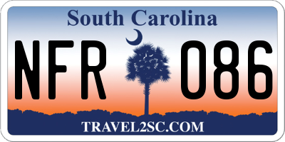 SC license plate NFR086