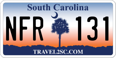 SC license plate NFR131